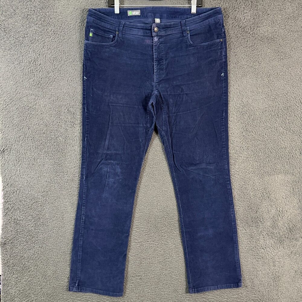 Stio Rivet Corduroy Pants Mens 38x32 Blue Stretch Organic Cotton Outdoors